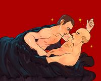 Another follow-up; Picard is getting hot and bothered and Q has summoned a black blanket over their bodies