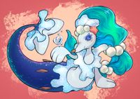 Primarina, a Pokémon crossover between a seal and a mermaid